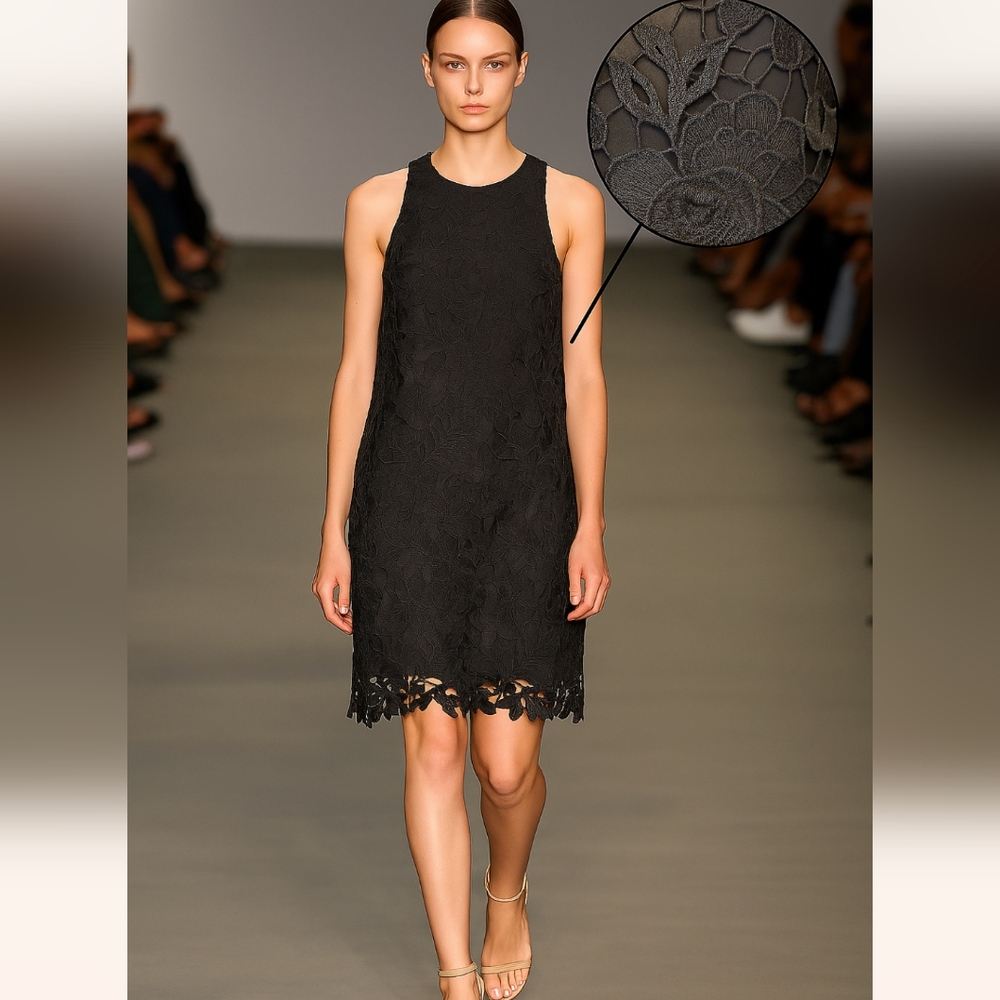 Cameo Grey Lace Sleeveless Dress Size Small